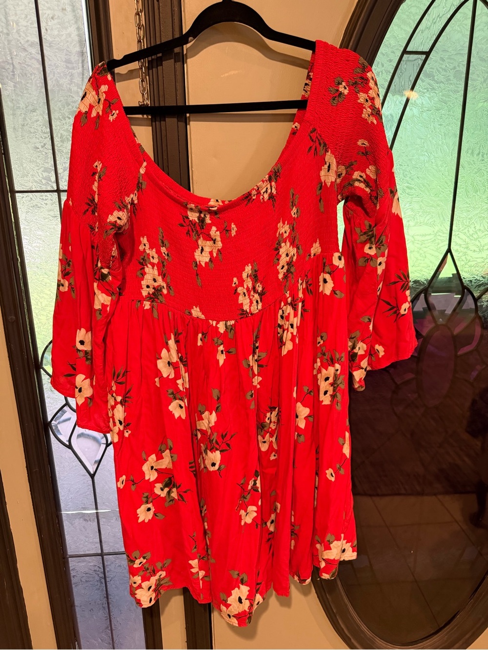 torrid Coral Floral Textured Top
